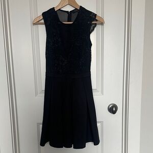 Dynamite Black Lace Bodice A-Line Dress - XS